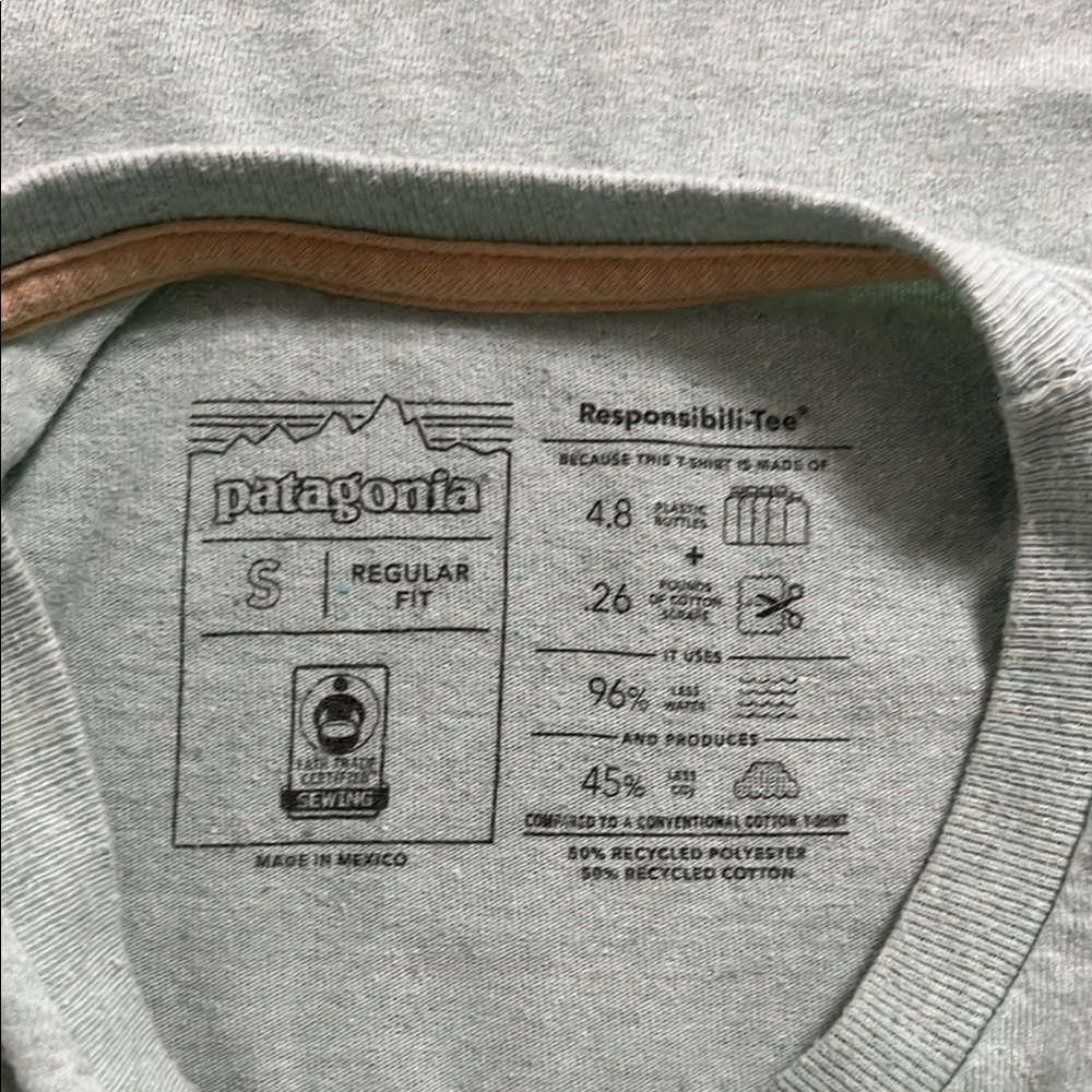 Patagonia Men's Green T-Shirt Daily Pocket Tee - Picture 4 of 4